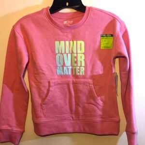 Girl’s Tek Gear Mauve Sweatshirt with front hand pocket. Size 8. NWT